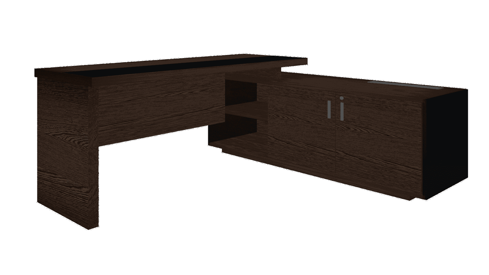 Wooden Office Executive Table L-Shape in Particle Board -