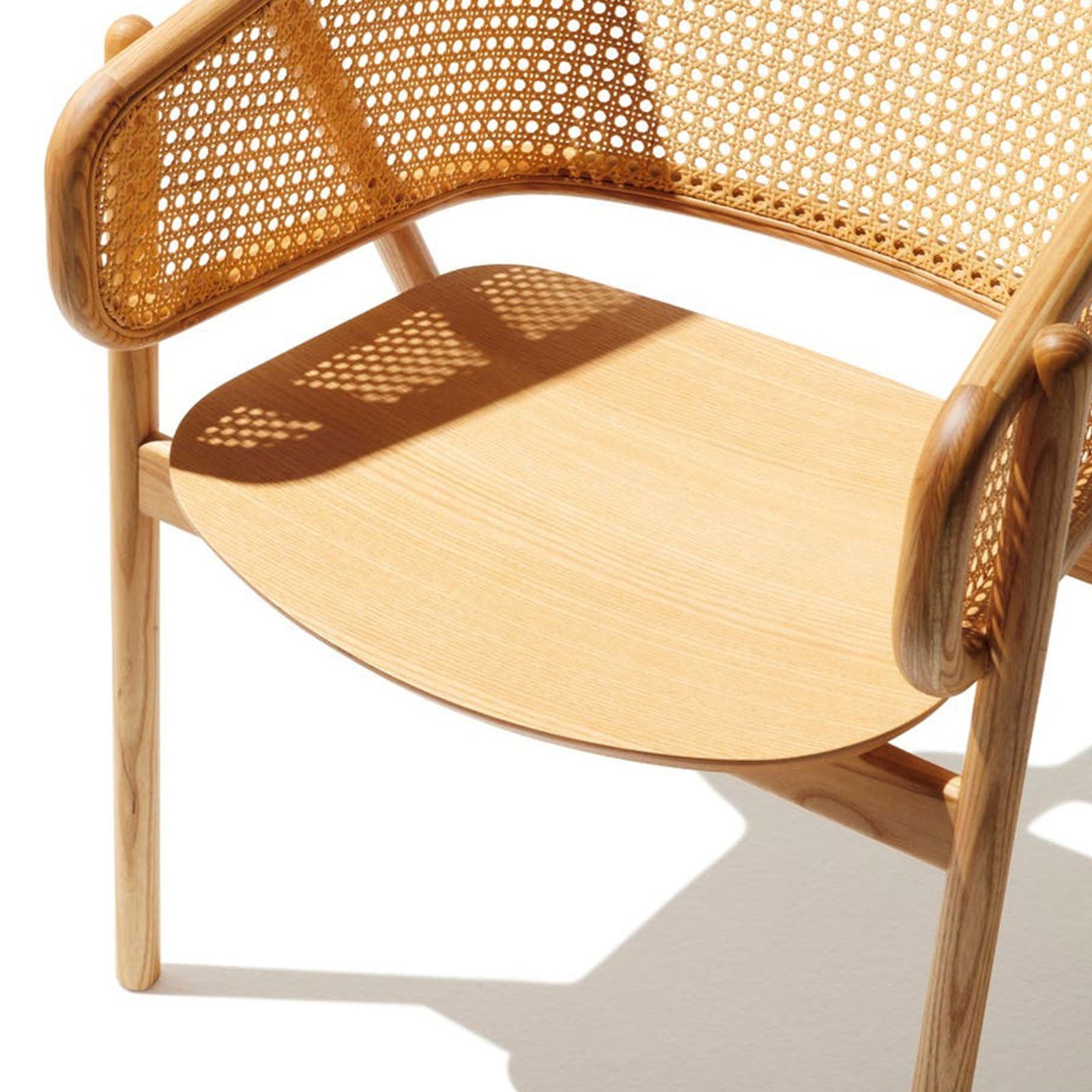 Wooden Outdoor Chairs Single Seater in Cane & Wicker -