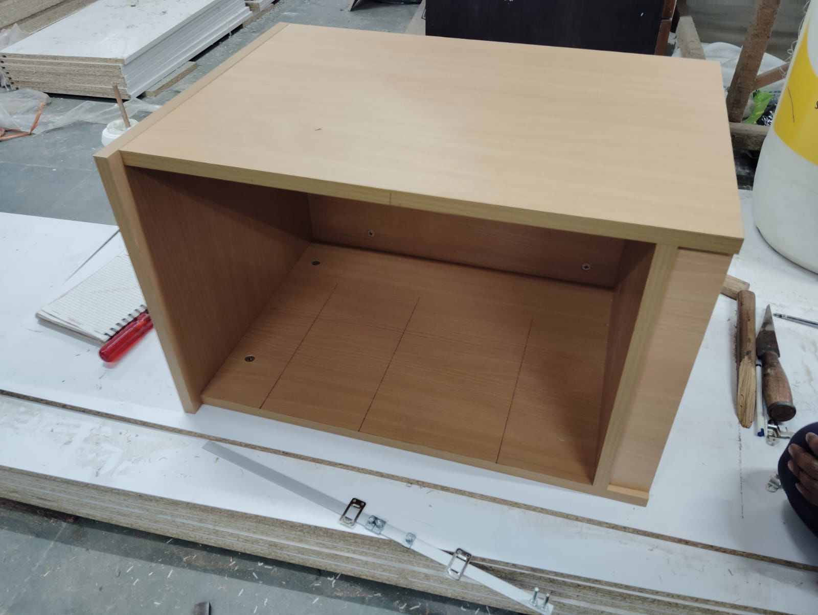 Wooden Pedestal Drawer with Lock & Wheels Base -