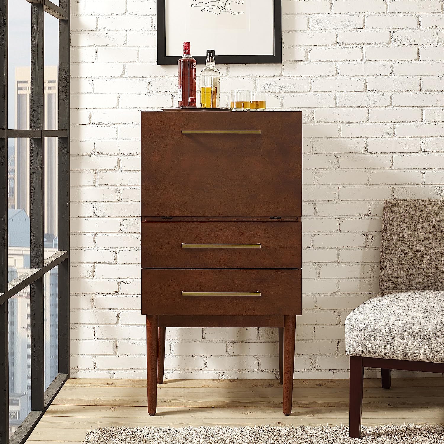 Wooden Side Bar Cabinet -