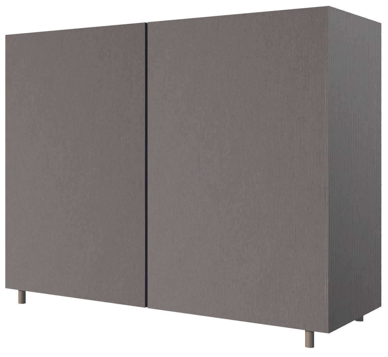 Wooden Storage Cabinet Console with Metal Leg Base -