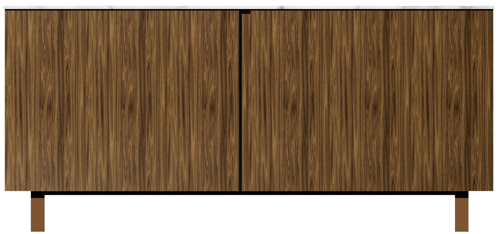 Wooden Storage Cabinet with Metal Legs Base -