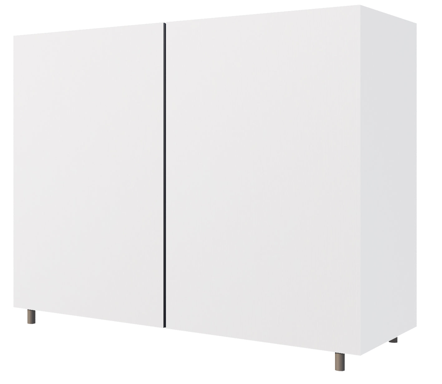 Wooden Storage in Laminated Board with Metal Leg Base -