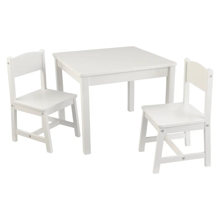 Wooden Top 1 Table with 2 Colourful Kids Chair -