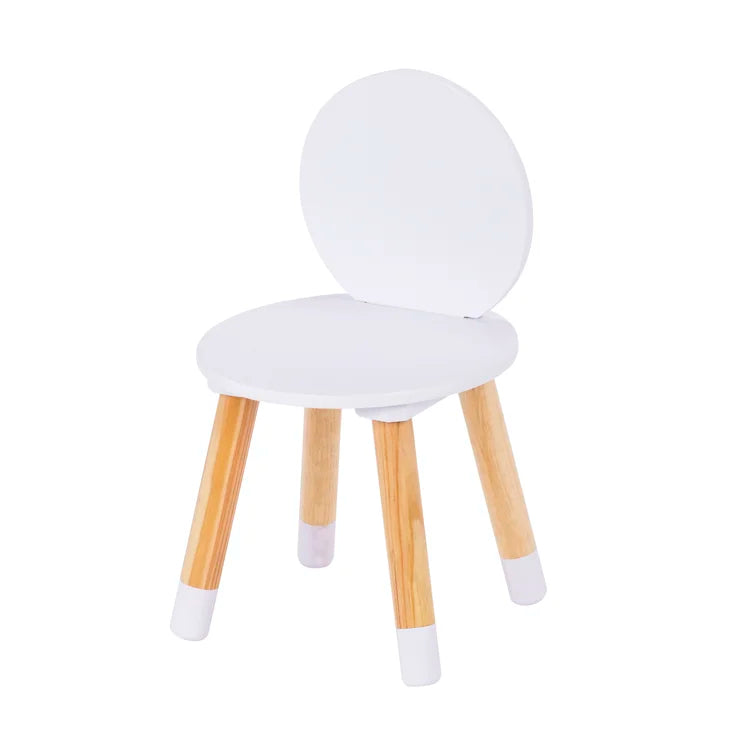 Wooden Top 1 Table with 2 Colourful Kids Chair -
