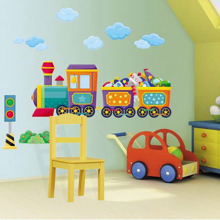 Wooden Top 1 Table with 4 Colorful Kids Chair -