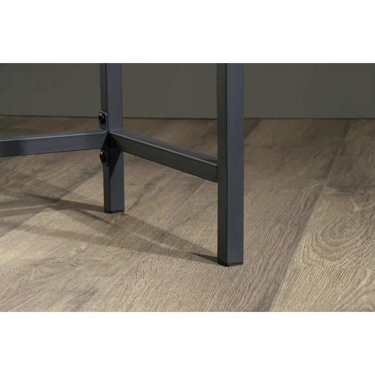 Wooden Top Console Table with Metal Base -