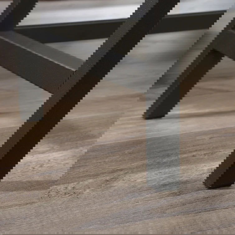 Wooden Top Console Table with Metal Base -