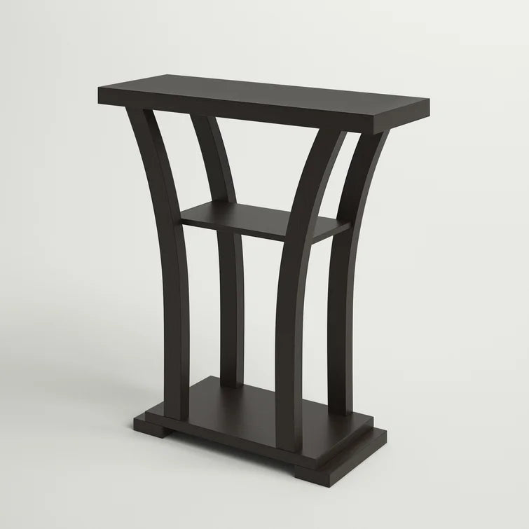 Wooden Top Console Table with Wooden Base -