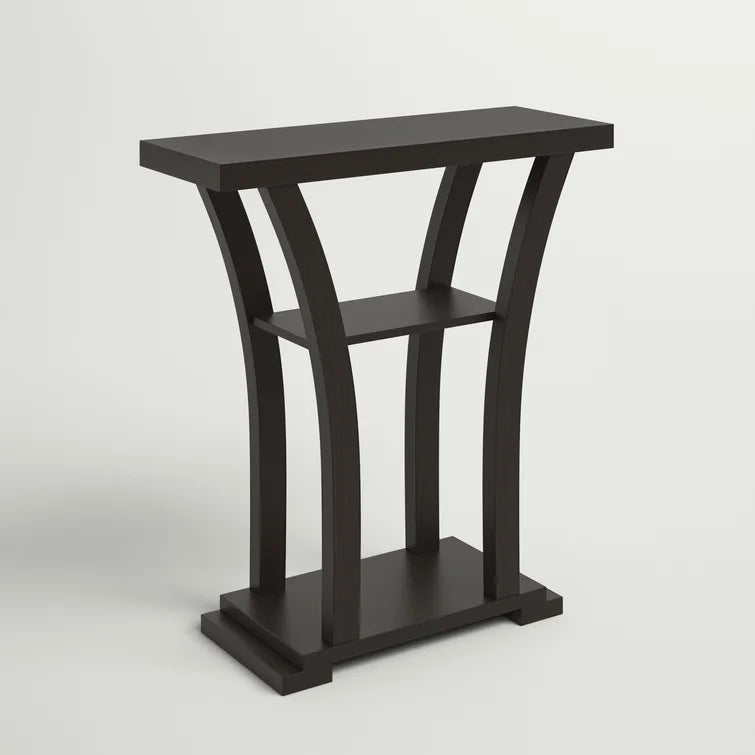 Wooden Top Console Table with Wooden Base -