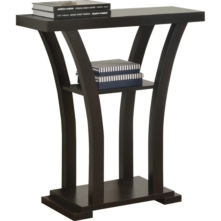Wooden Top Console Table with Wooden Base -