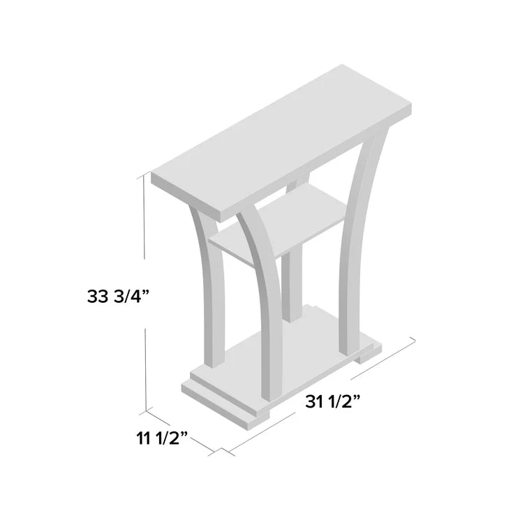 Wooden Top Console Table with Wooden Base -