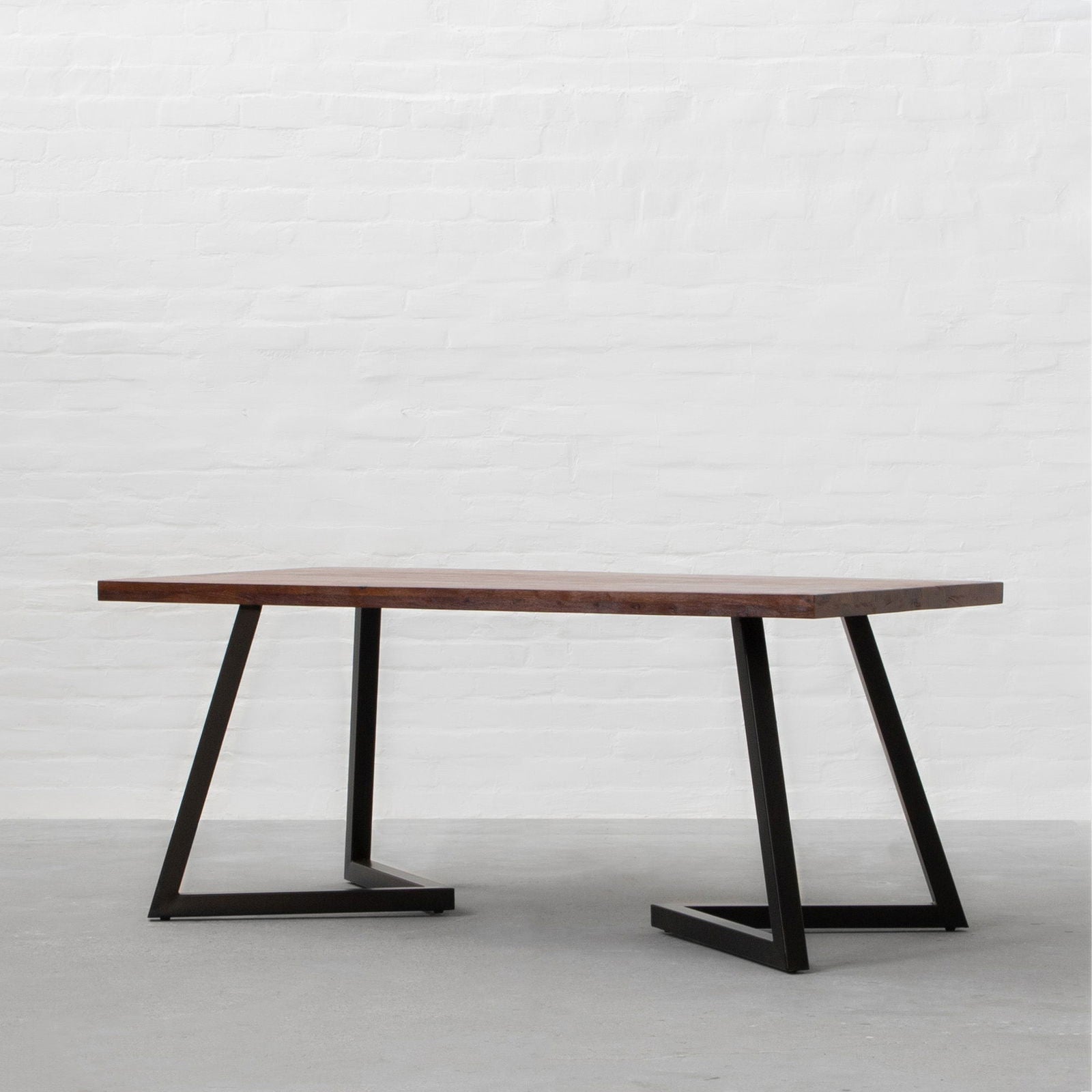 Wooden Top Dining Table with Metal MS Frame Base -
