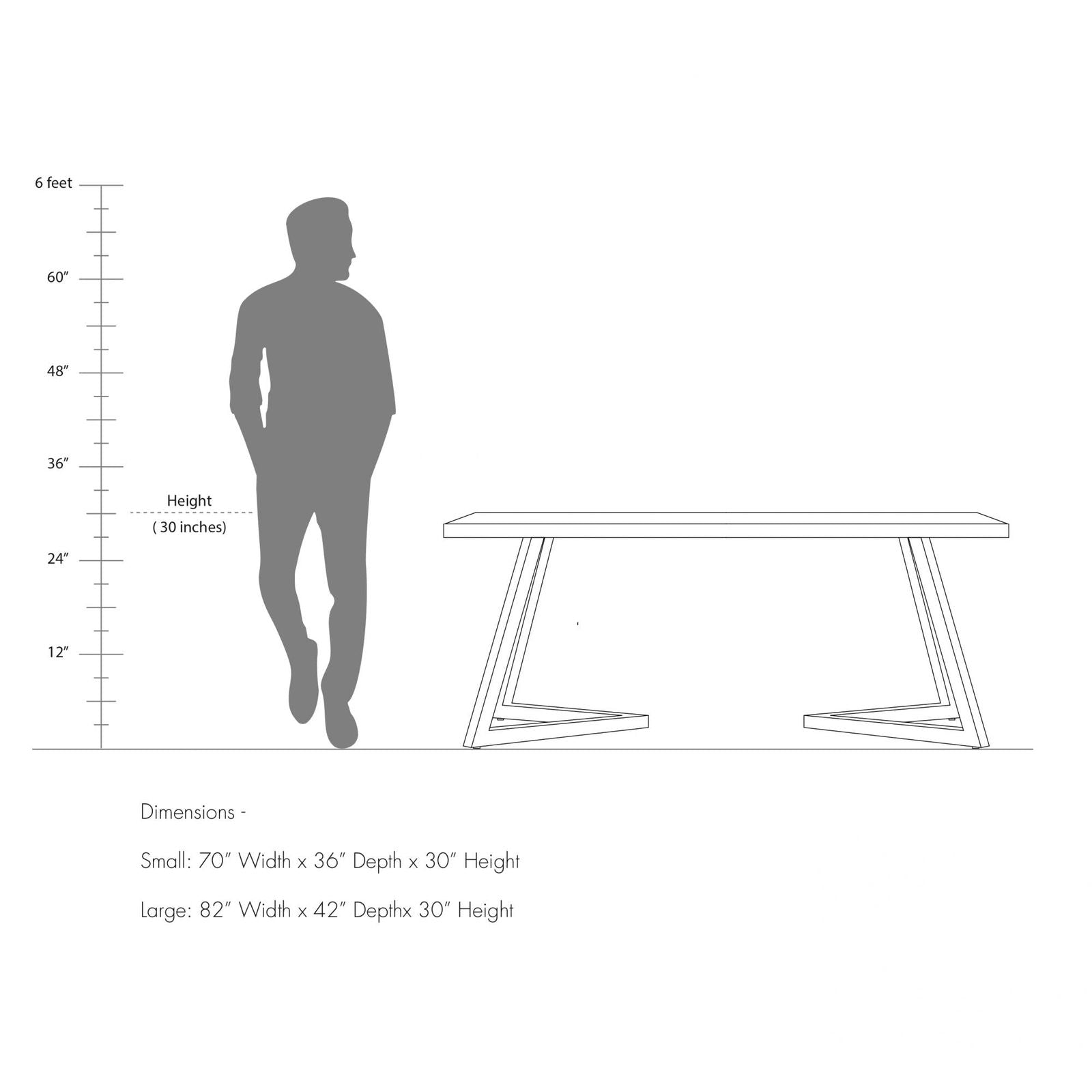 Wooden Top Dining Table with Metal MS Frame Base -