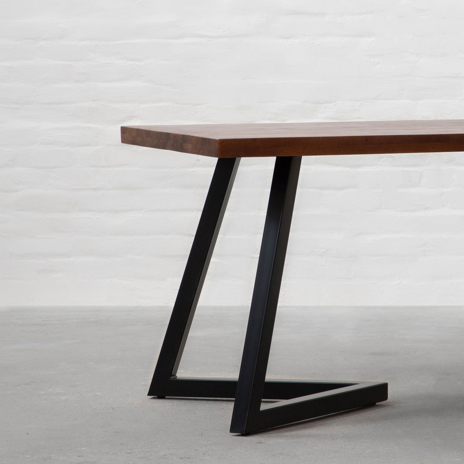 Wooden Top Dining Table with Metal MS Frame Base -