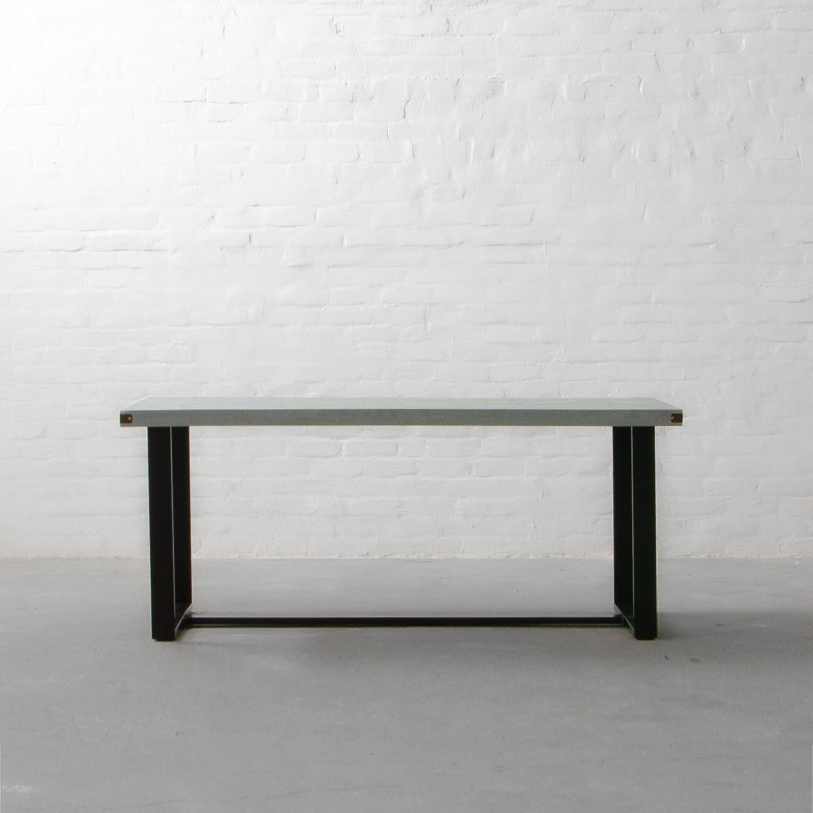 Wooden Top Dining Table with Metal MS Frame Base -