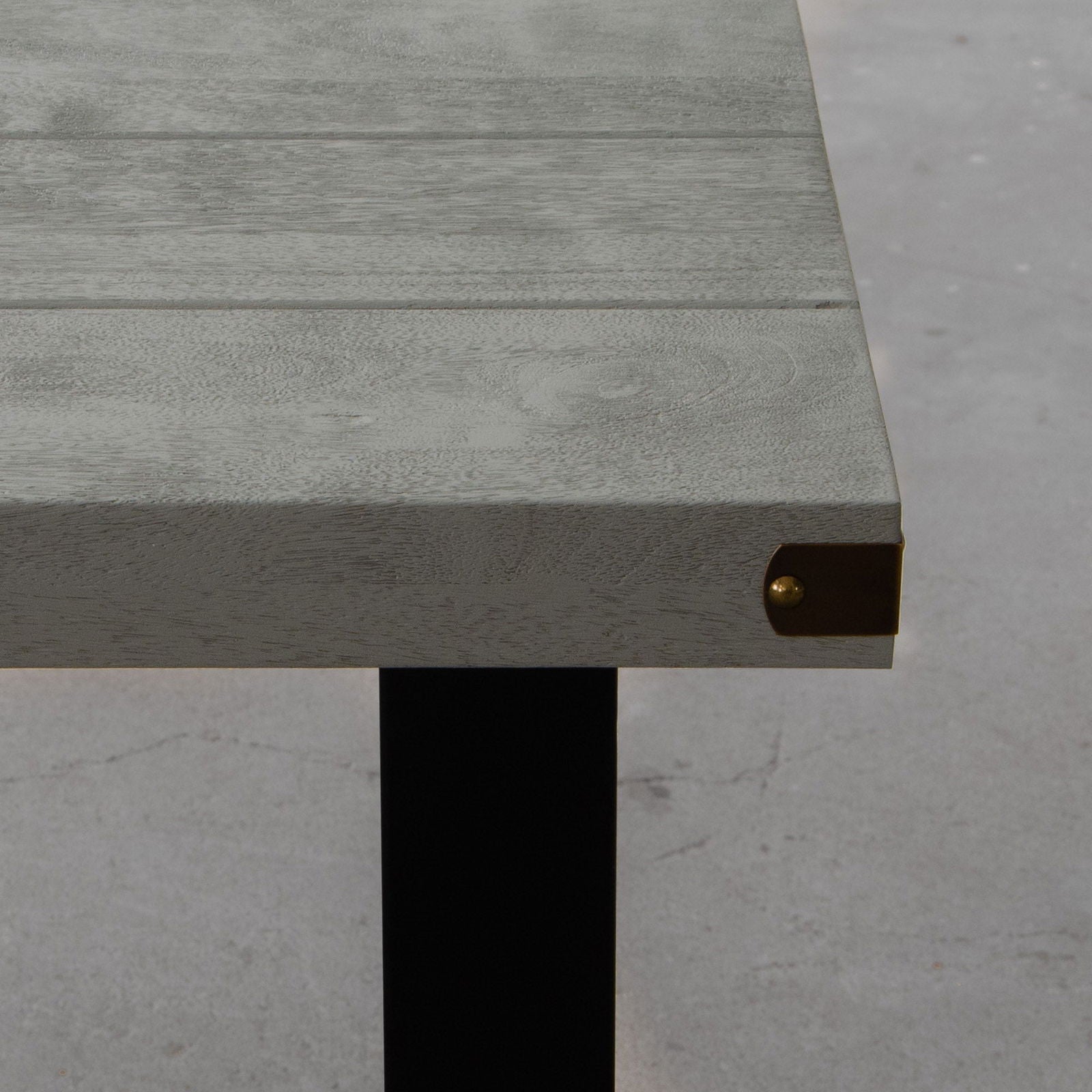 Wooden Top Dining Table with Metal MS Frame Base -