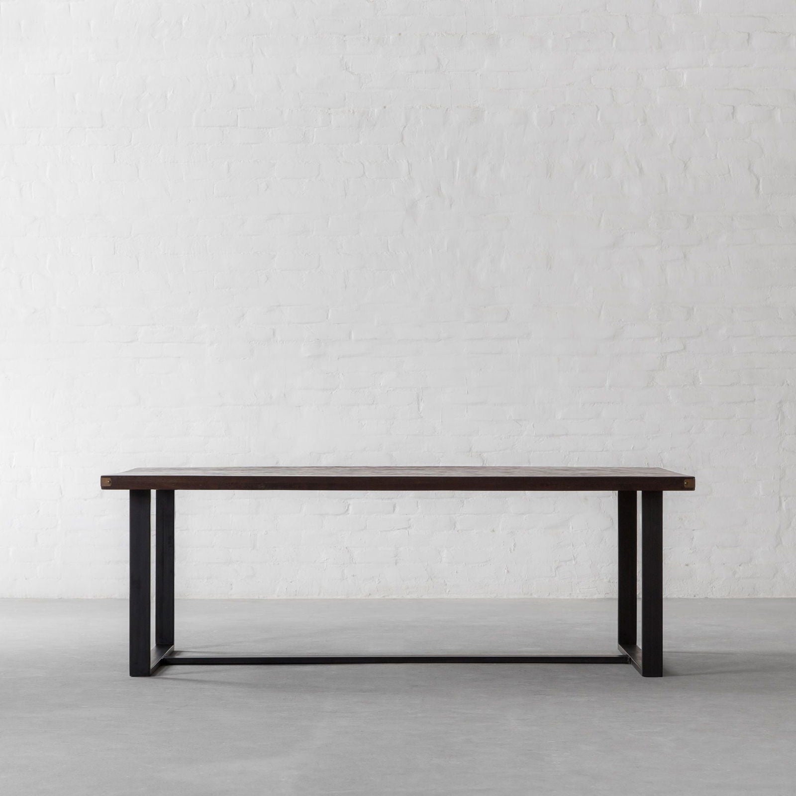 Wooden Top Dining Table with Metal MS Frame Base -