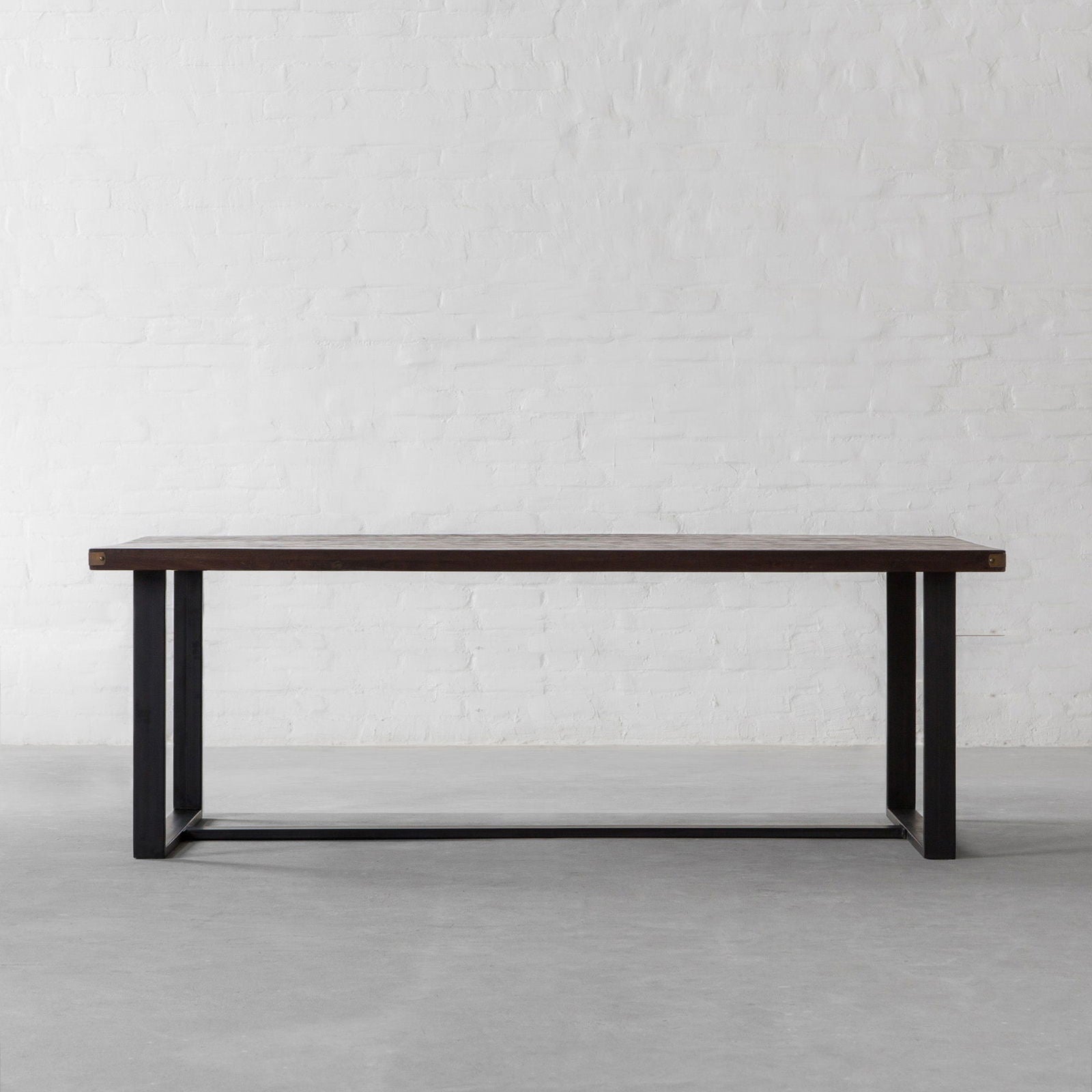 Wooden Top Dining Table with Metal MS Frame Base -