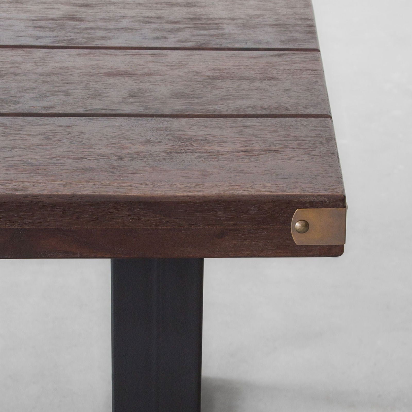 Wooden Top Dining Table with Metal MS Frame Base -