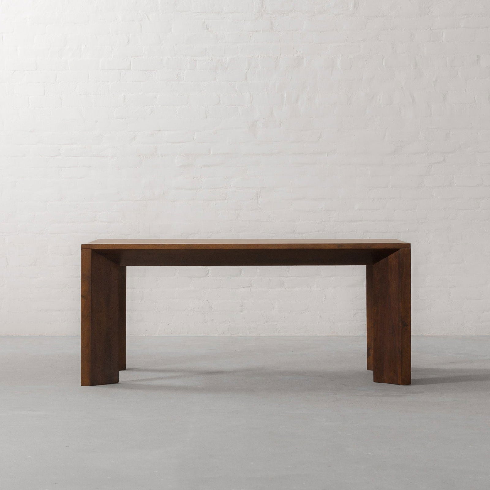 Wooden Top Dining Table with Wooden Frame Base -