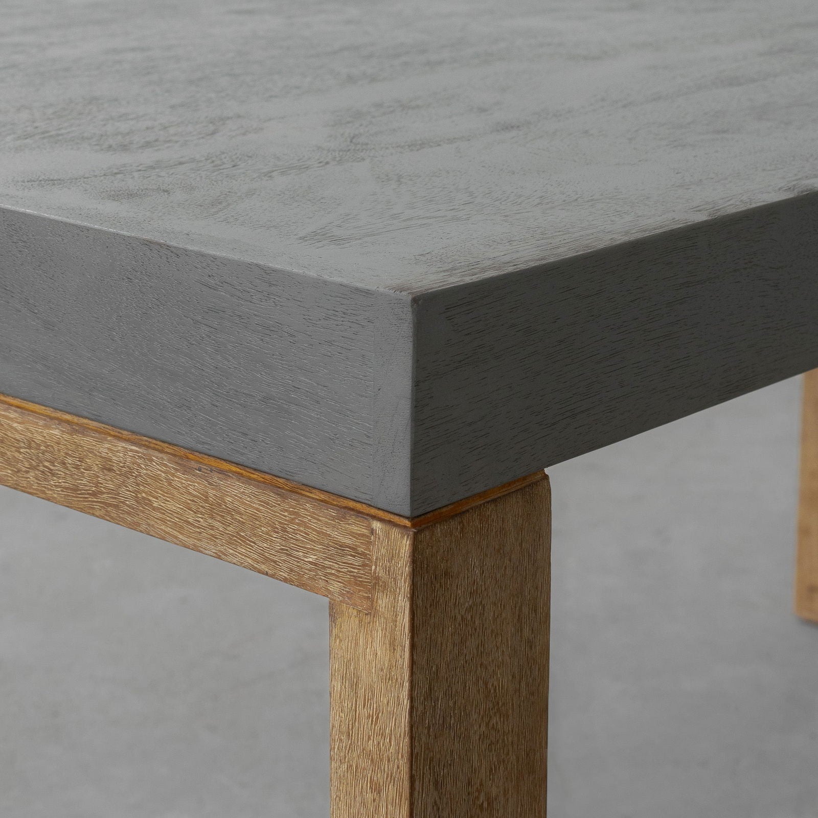 Wooden Top Dining Table with Wooden Frame Base -