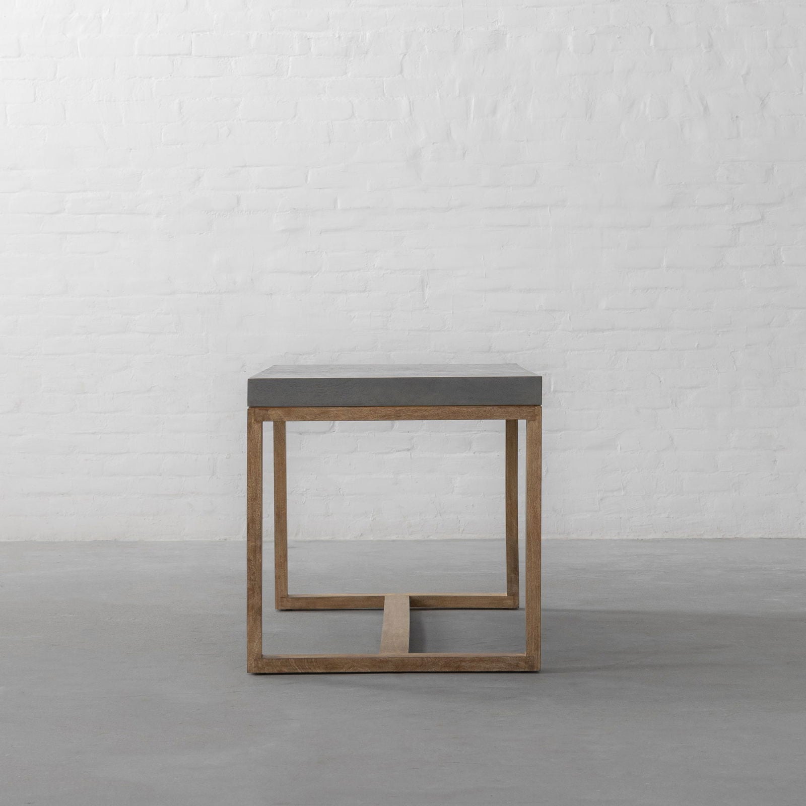 Wooden Top Dining Table with Wooden Frame Base -
