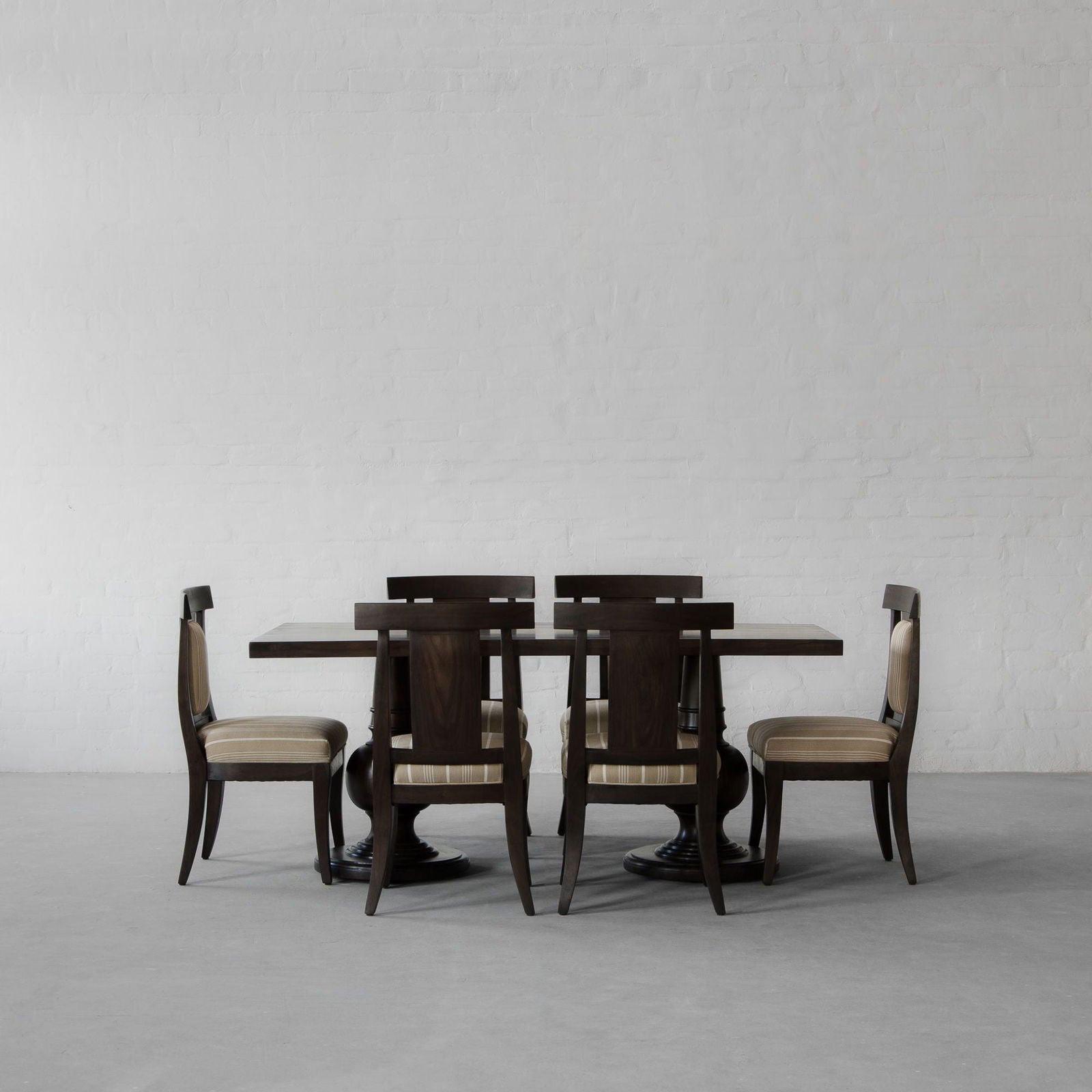 Wooden Top Dining Table with Wooden Frame Base -