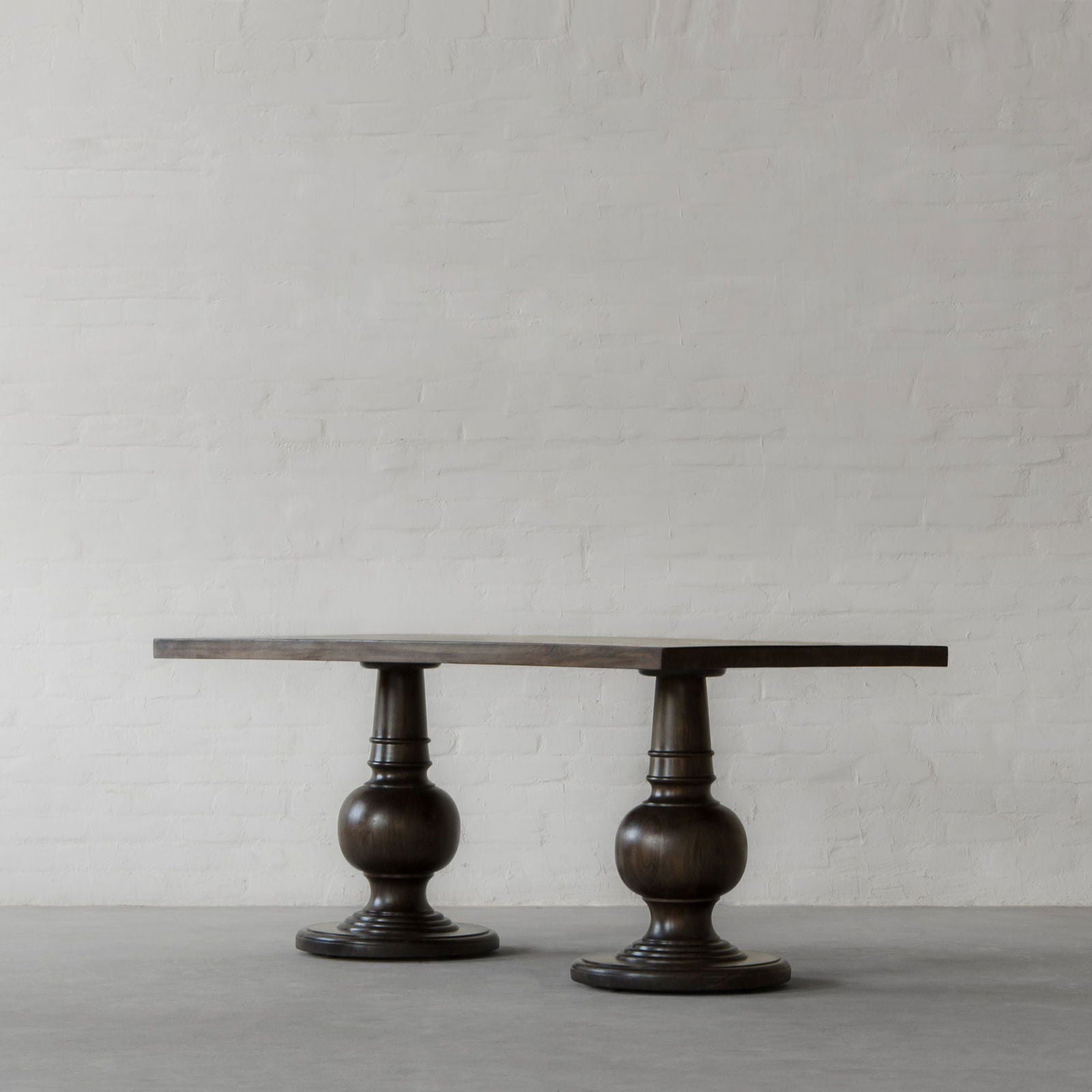 Wooden Top Dining Table with Wooden Frame Base -