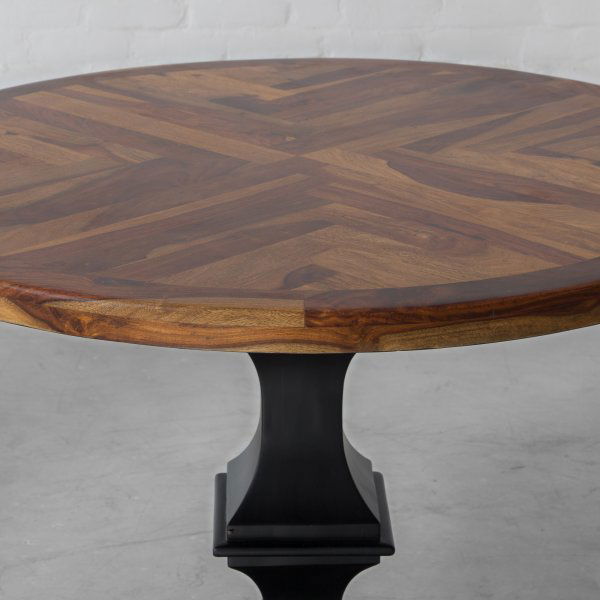 Wooden Top Dining Table with Wooden Frame Base -