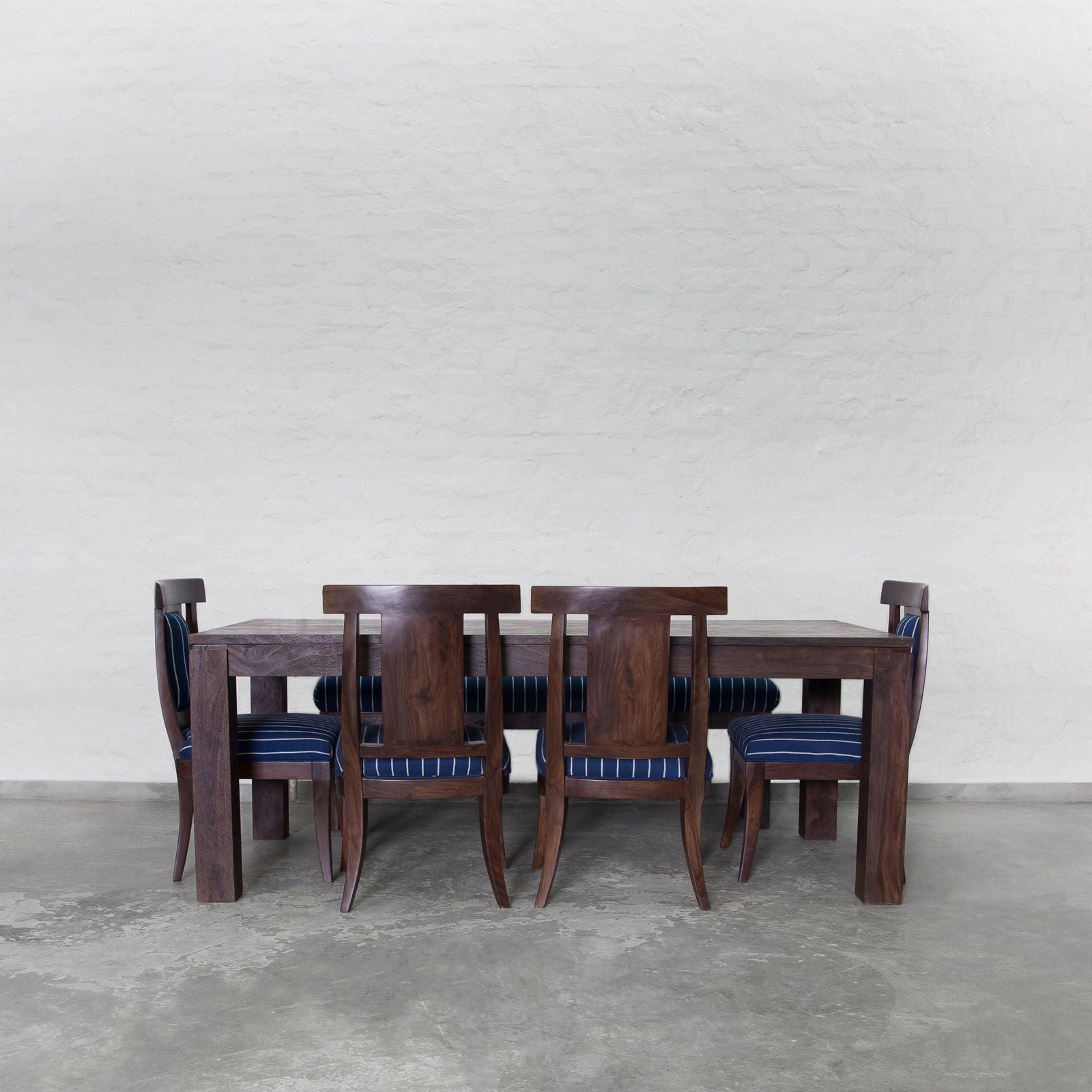 Wooden Top Dining Table with Wooden Frame Base -