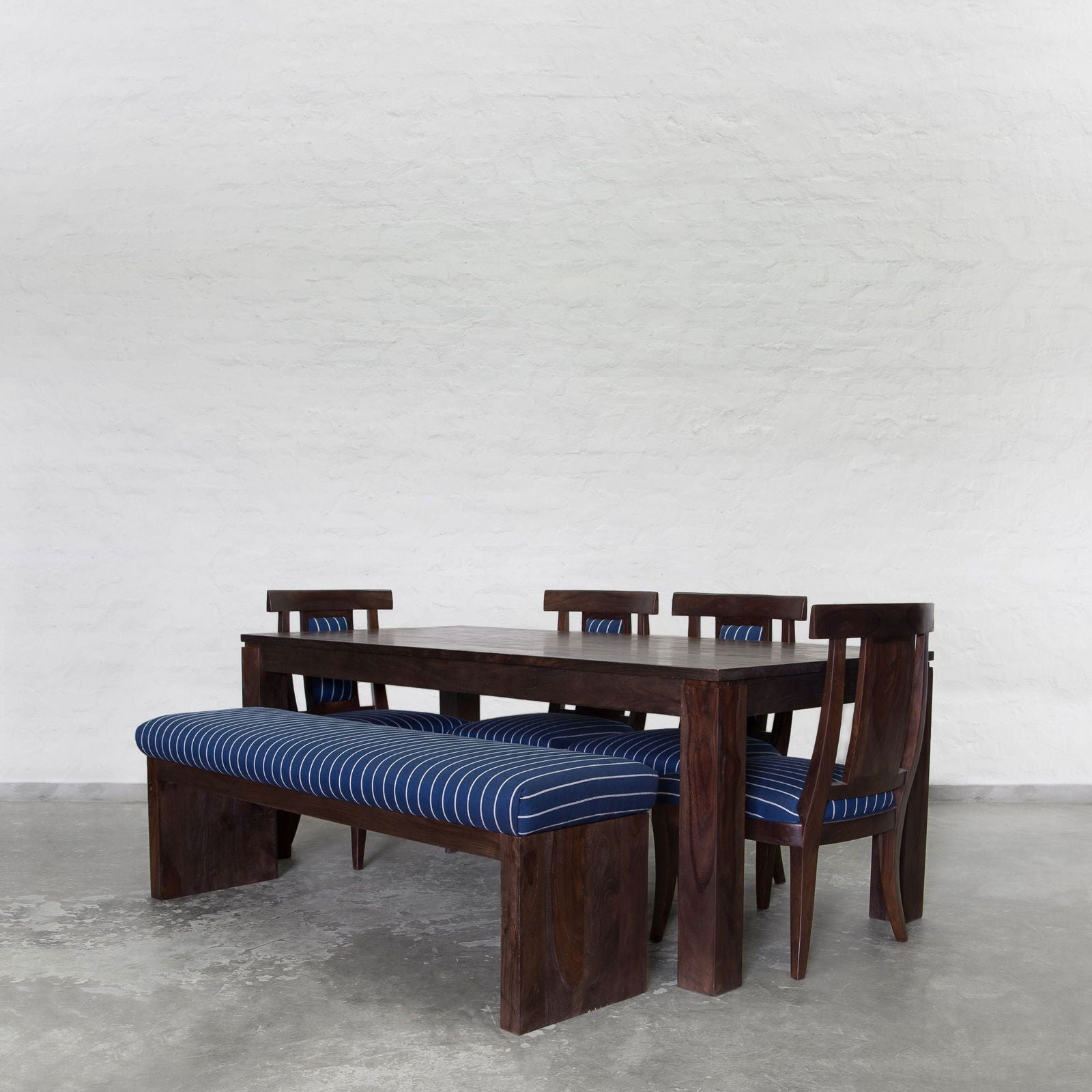 Wooden Top Dining Table with Wooden Frame Base -