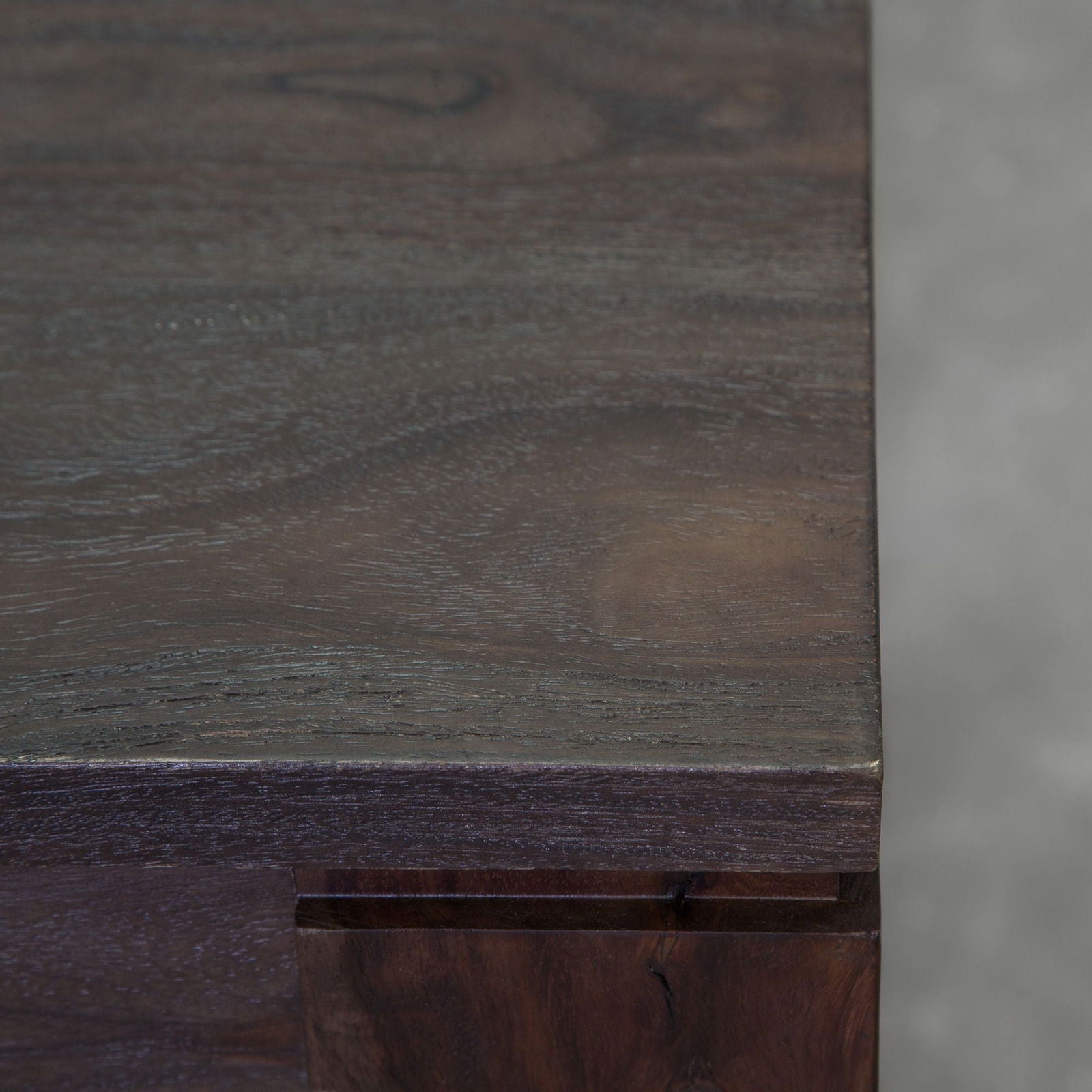 Wooden Top Dining Table with Wooden Frame Base -
