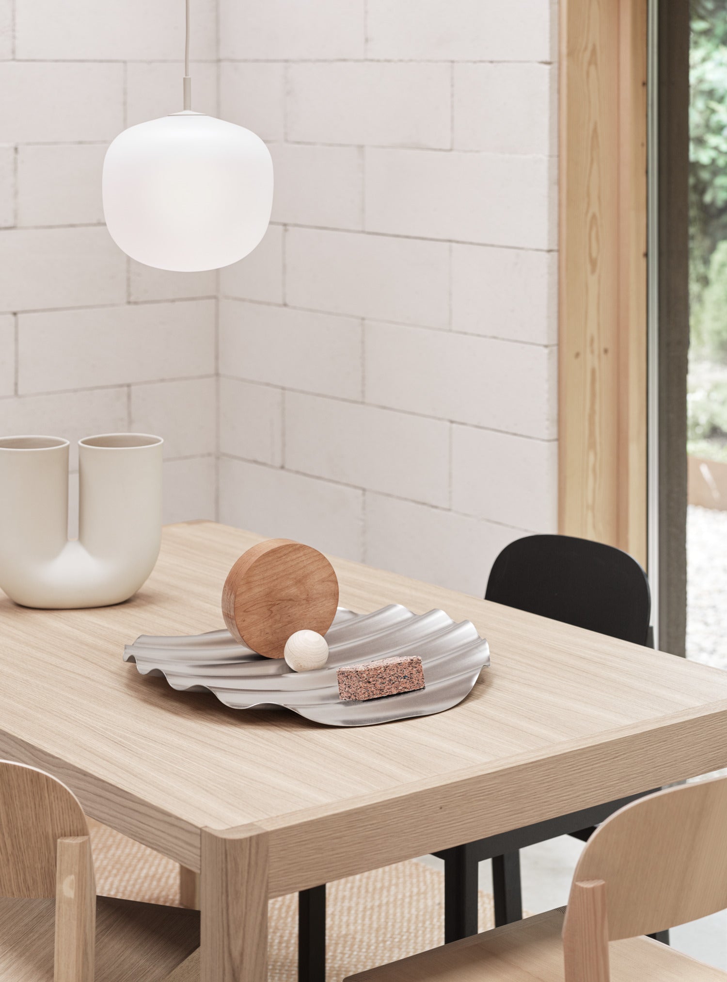 Wooden Top Dining Table with Wooden Frame Base -