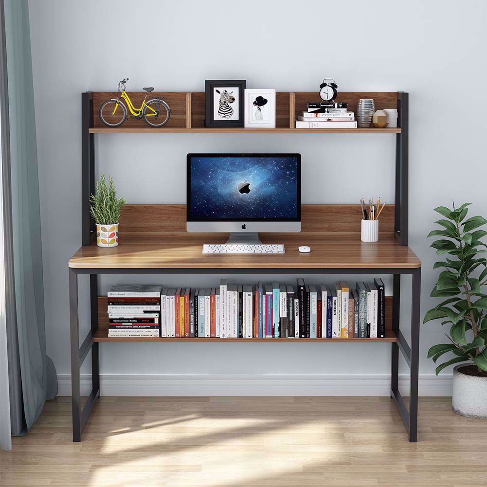 Wooden Top & Metal Base Study Table -