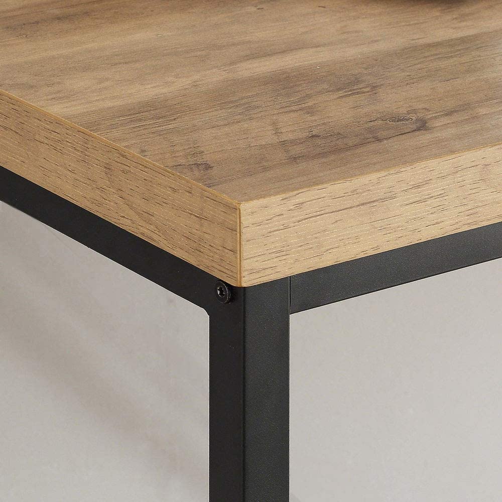 Wooden Top & Metal Base Study Table -