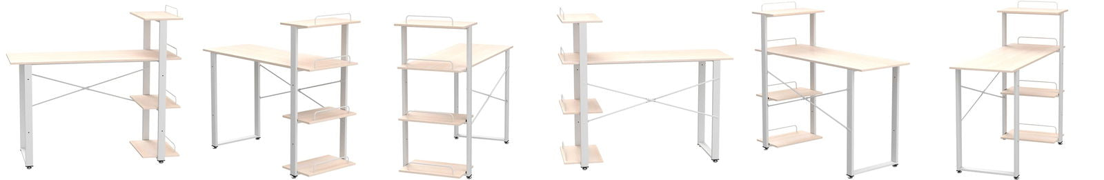 Wooden Top & Metal Base Study Table -