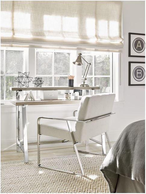 Wooden Top & Metal Base Study Table -
