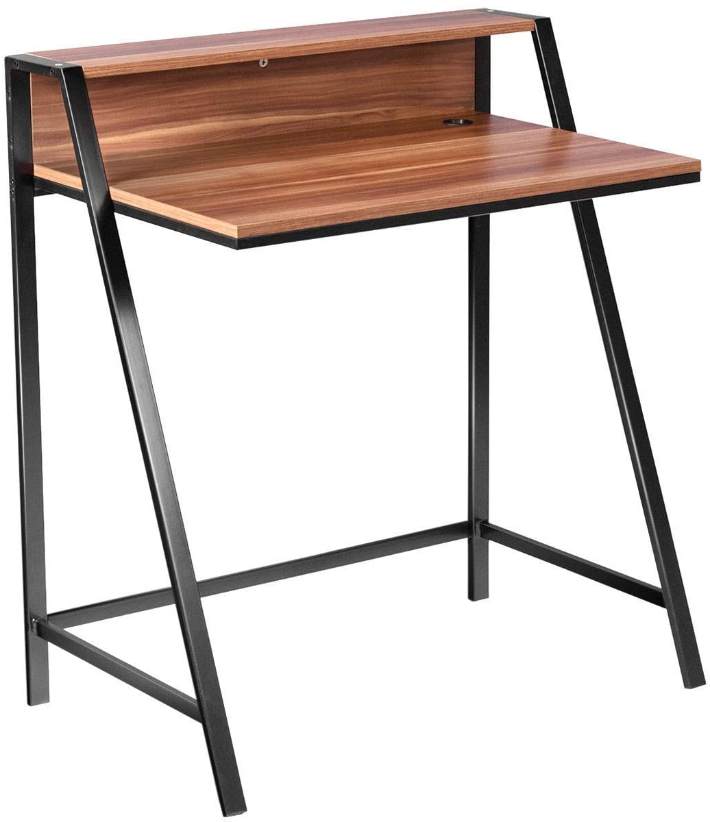 Wooden Top & Metal Base Study Table -