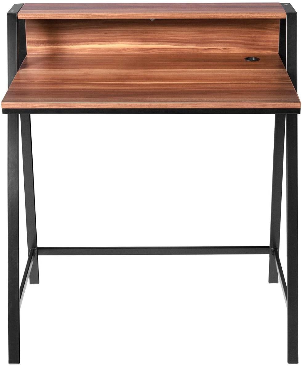Wooden Top & Metal Base Study Table -