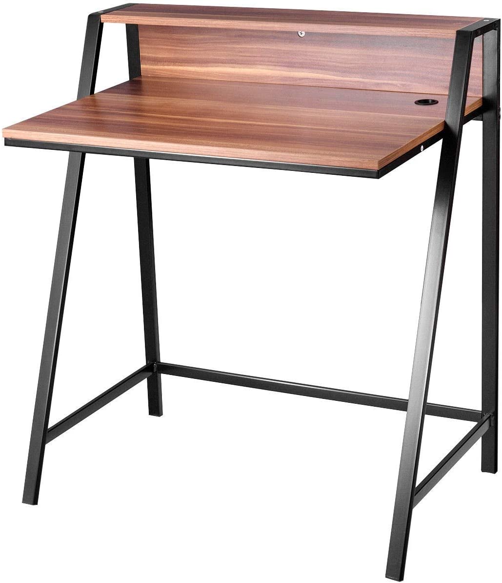 Wooden Top & Metal Base Study Table -