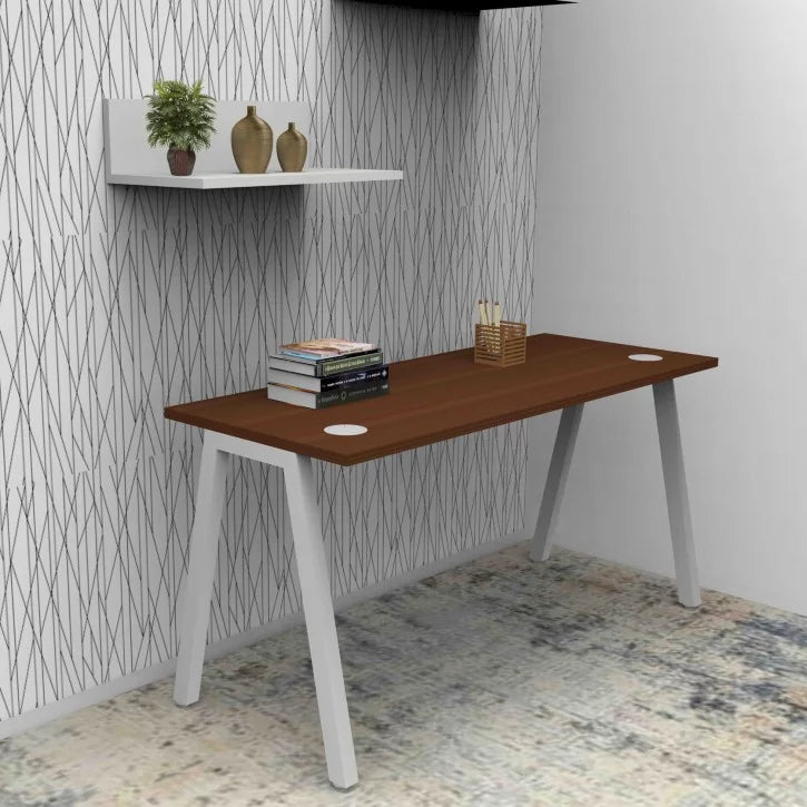 Wooden Top & Metal Base Study Table