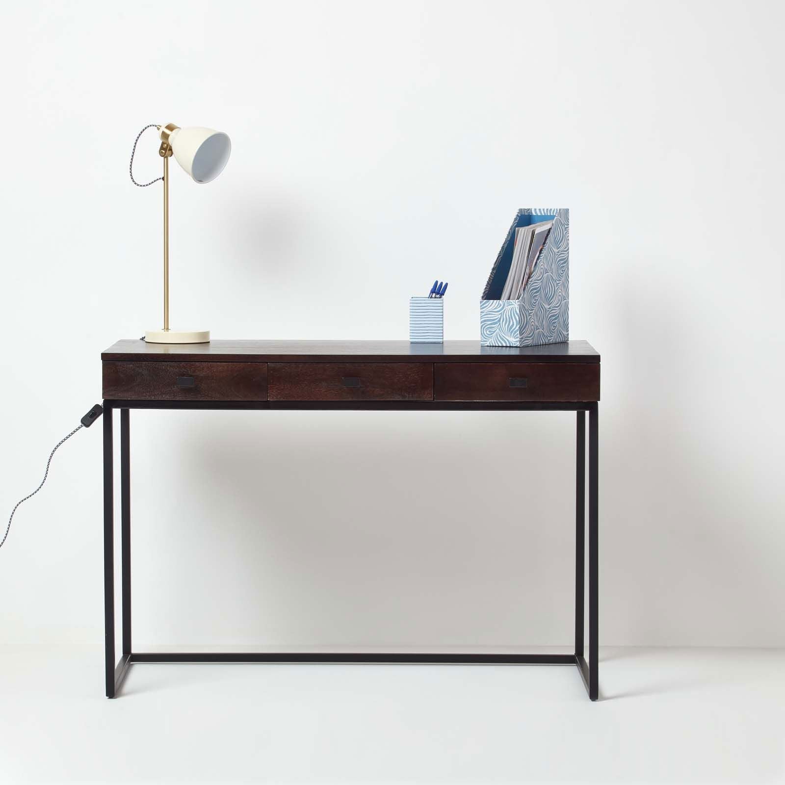 Wooden Top & Metal Base Study Table