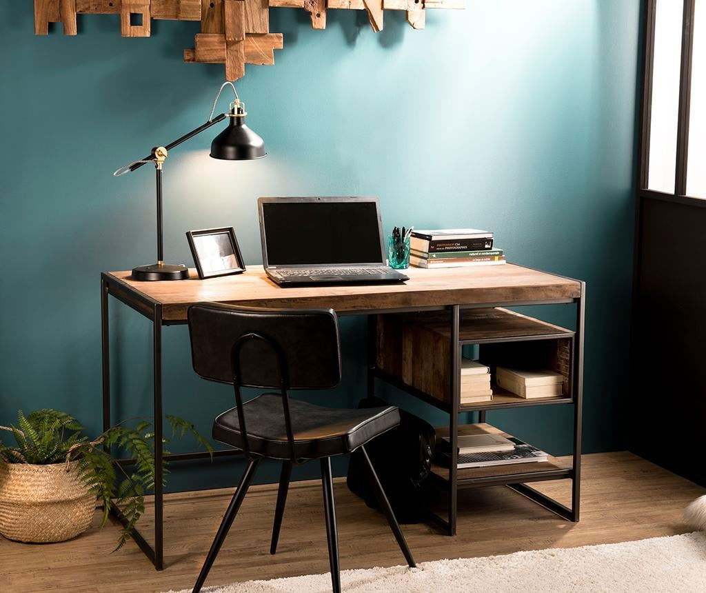 Wooden Top & Metal Base Study Table