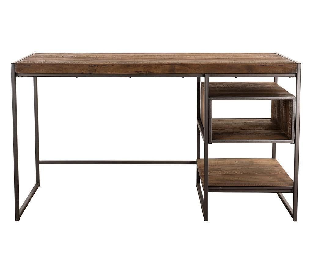 Wooden Top & Metal Base Study Table -