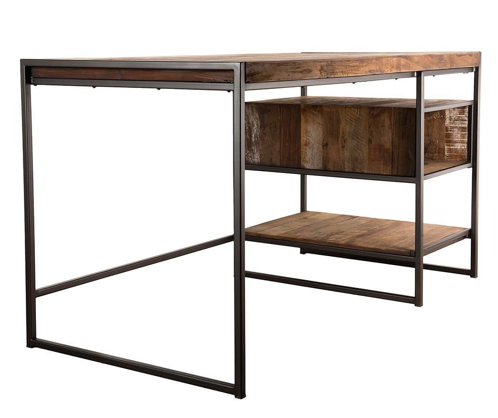 Wooden Top & Metal Base Study Table -