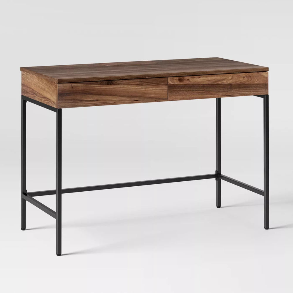 Wooden Top & Metal Base Study Table