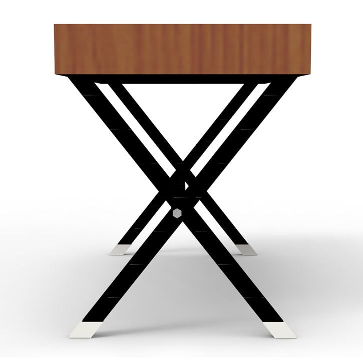 Wooden Top & Metal Base Study Table -