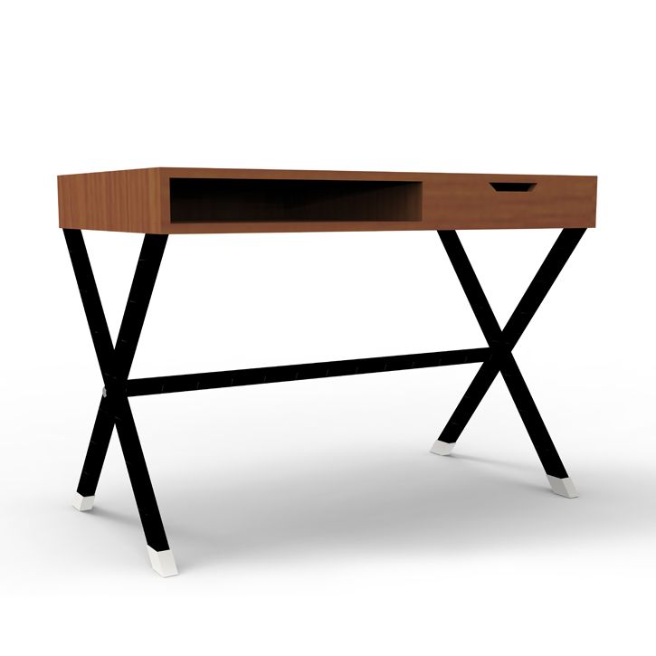 Wooden Top & Metal Base Study Table -