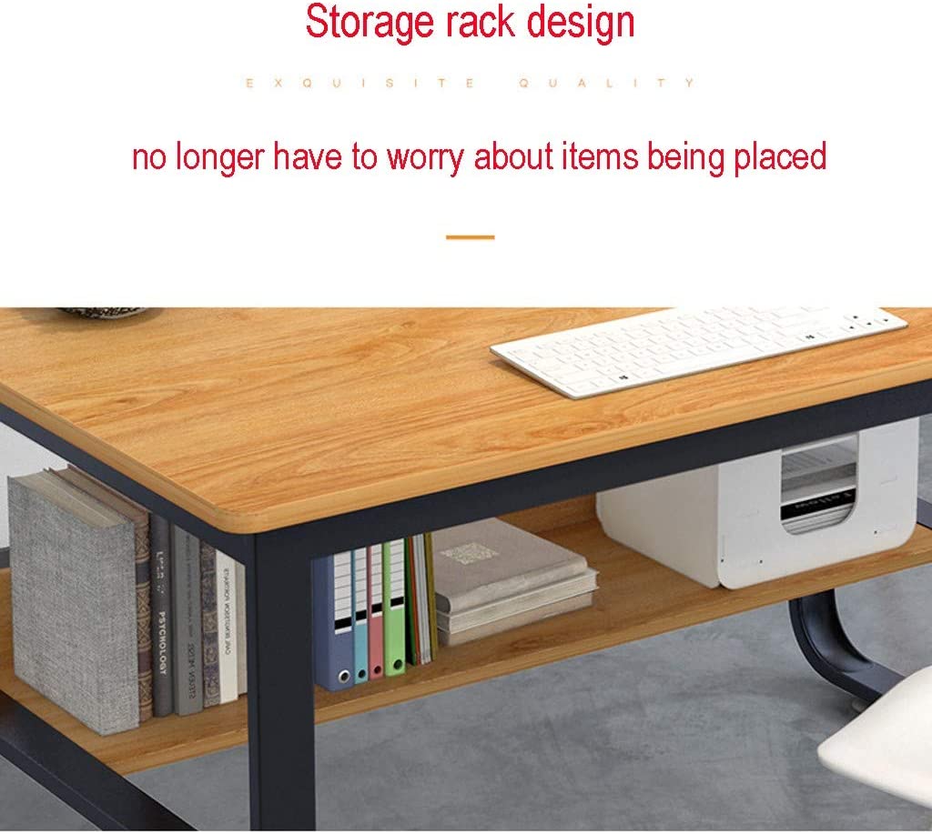 Wooden Top & Metal Base Study Table -